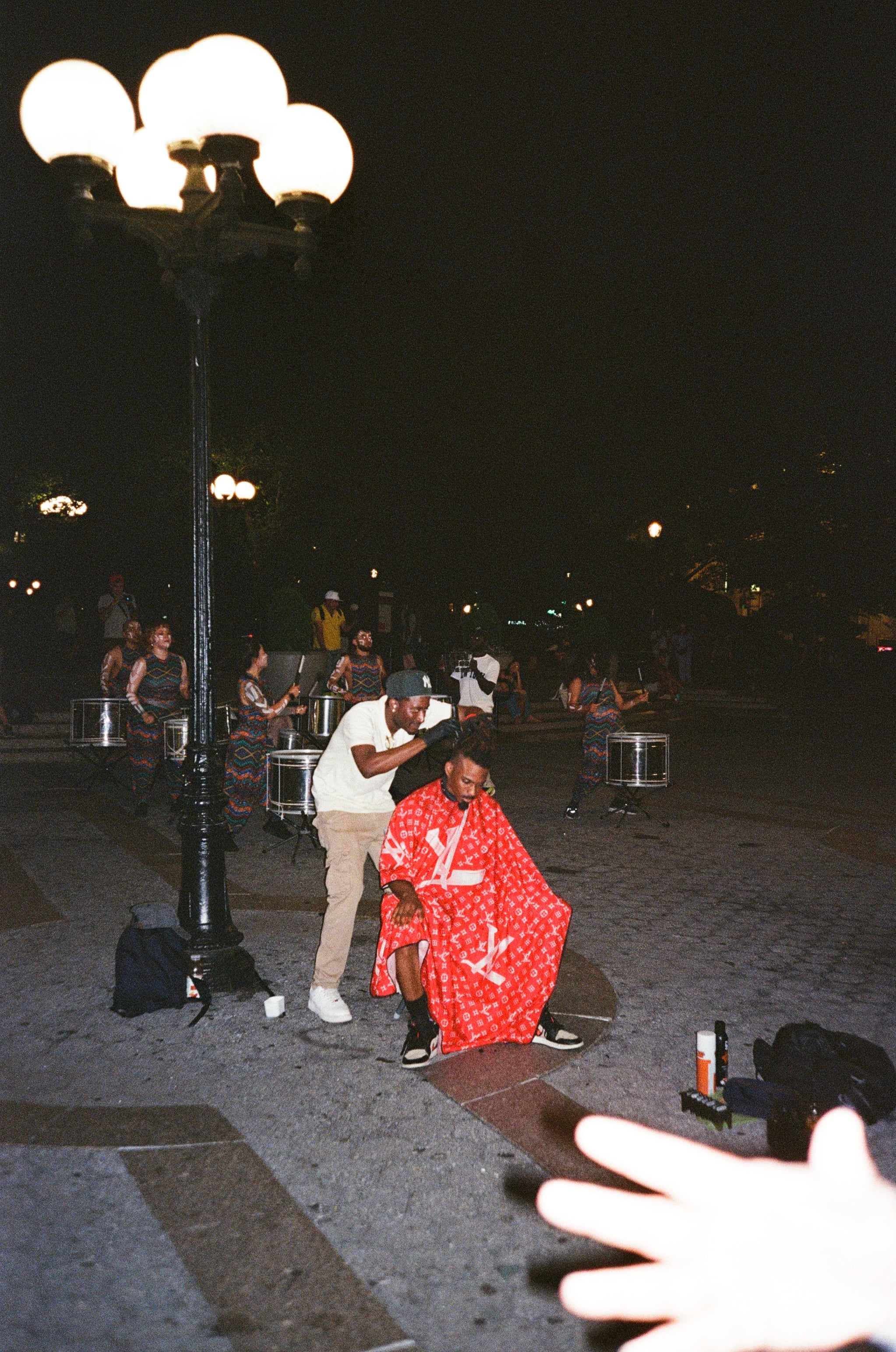 Film photograph — vertical, color negative